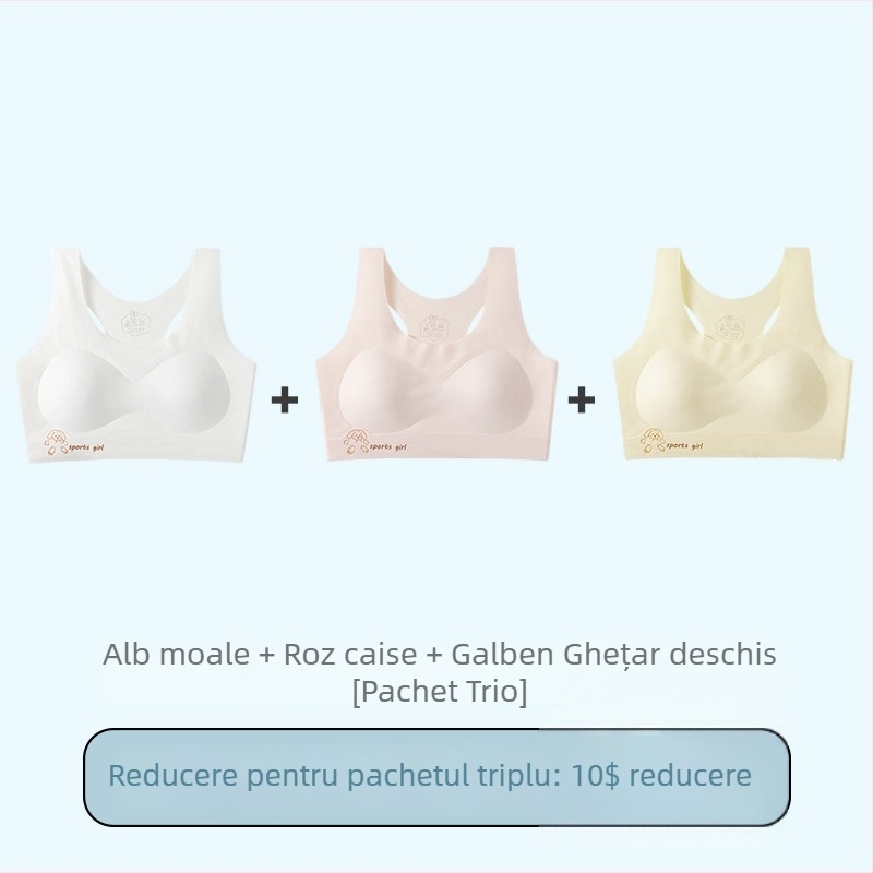 Sutien sport pentru fete adolescente, nailon cu 95% spandex, nivel de siguranță B, pentru copii peste 8 ani (peste 140 cm), lansare toamnă 2025