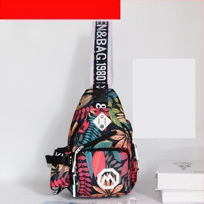 Geantă pentru piept pentru bărbați - Pânză Oxford, rezistentă la uzură, imprimeu animal, Modelul 020, căptușeală poliester