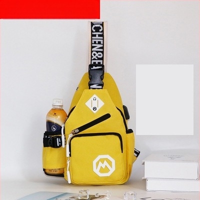 Geantă pentru piept pentru bărbați - Pânză Oxford, rezistentă la uzură, imprimeu animal, Modelul 020, căptușeală poliester