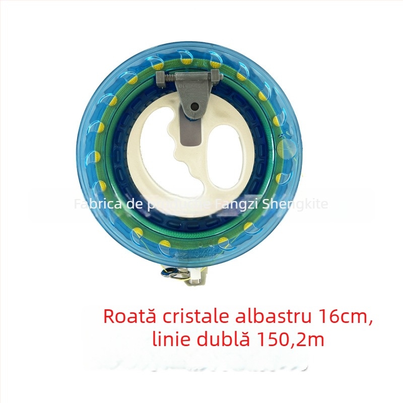 Kite triunghiular cu design Bubble Goldfish, patru aripi, lucrat manual, din poliester, schelet din fibră de sticlă