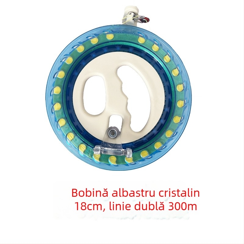 Kite triunghiular cu design Bubble Goldfish, patru aripi, lucrat manual, din poliester, schelet din fibră de sticlă