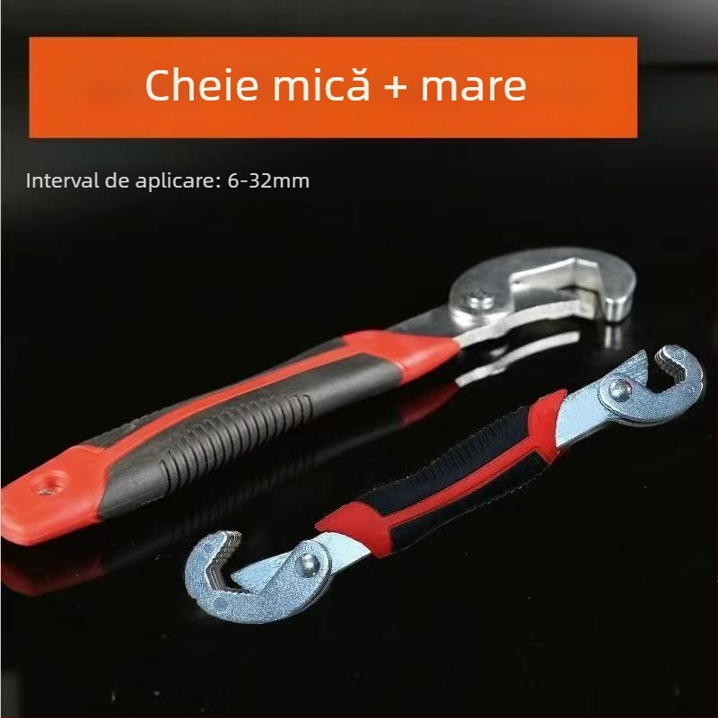 Cheie cu soclu – Instrument multifuncțional pentru repararea anvelopelor auto, cu cap rotativ, oțel cu carbon înalt