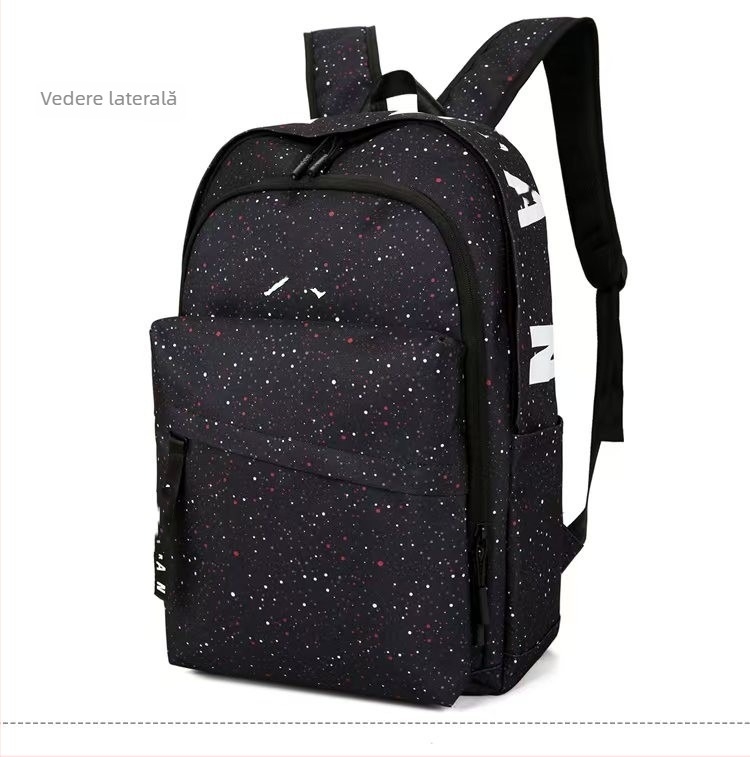 Rucsac unisex cu capacitate mare pentru școală și drumeții – ușor, din material Oxford, căptușeală poliester, curele curbate