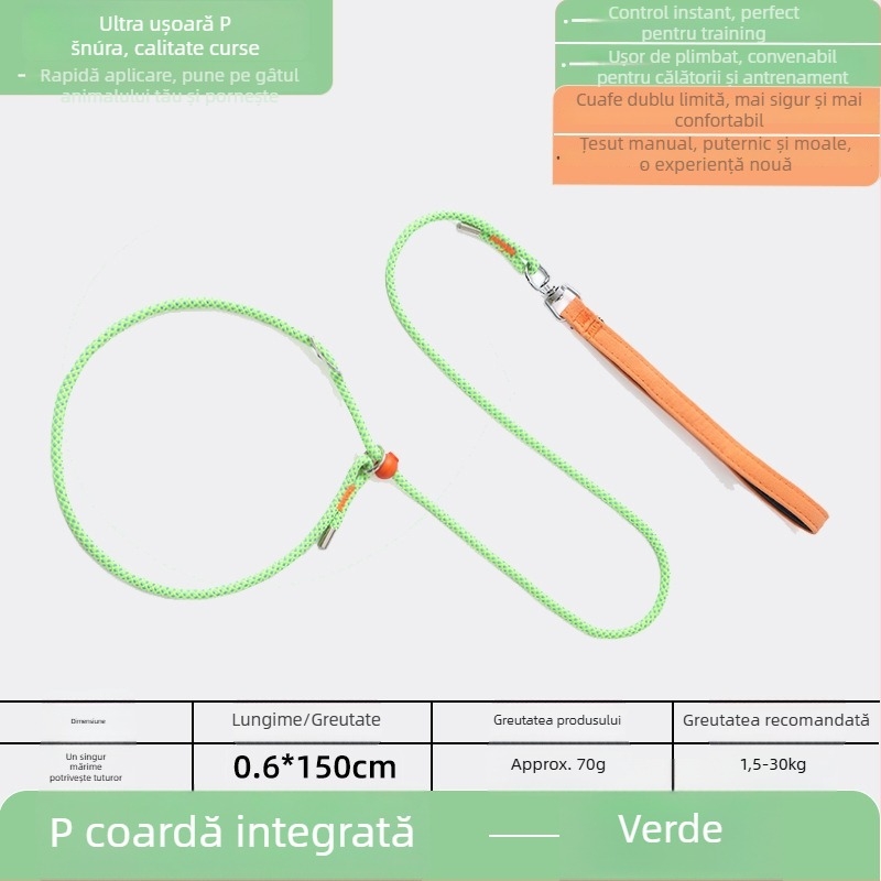 Lesă pentru câini P-Chain pentru antrenament, lesă de antrenament pentru cățeluși, calitate competițională (Brand: Unique; Model: P-Chain; Categoria: lanțuri și frânghii pentru animale de companie)