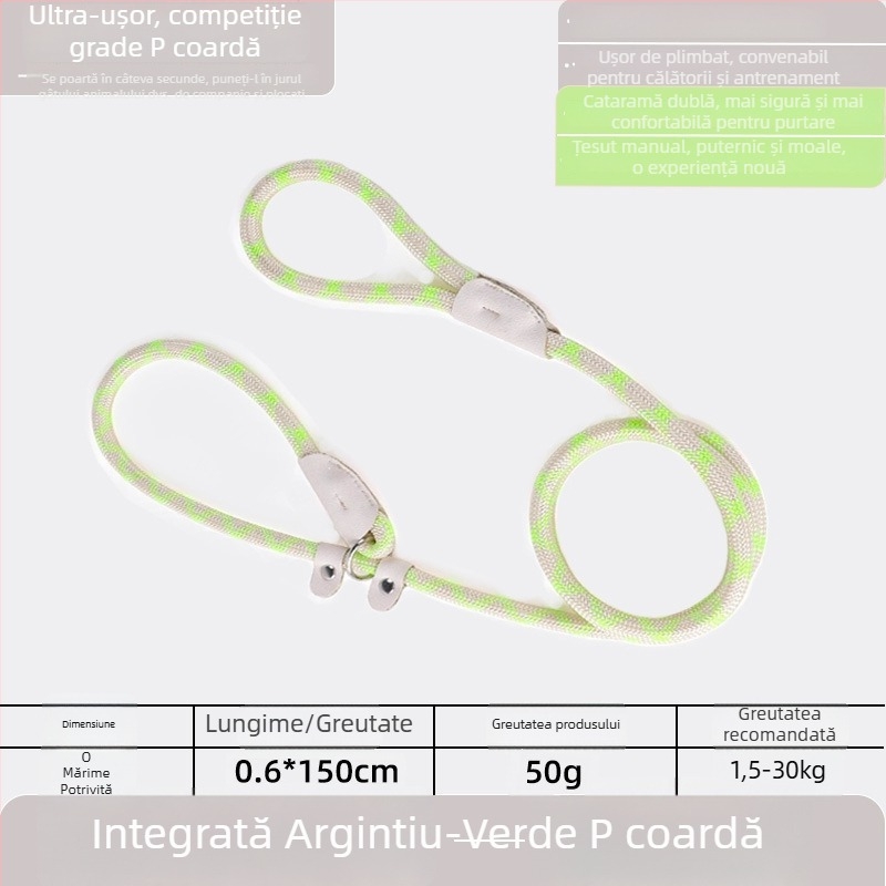 Lesă pentru câini P-Chain pentru antrenament, lesă de antrenament pentru cățeluși, calitate competițională (Brand: Unique; Model: P-Chain; Categoria: lanțuri și frânghii pentru animale de companie)