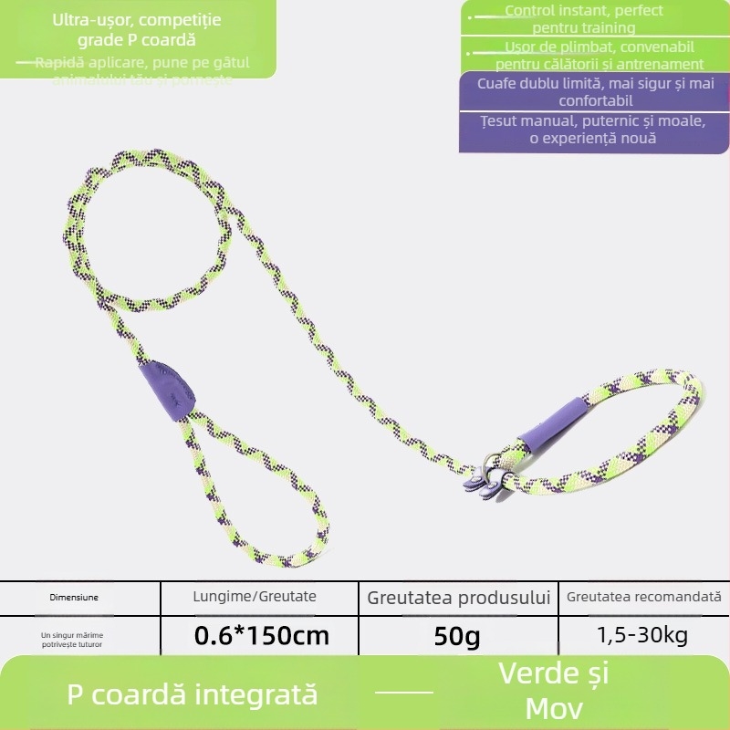 Lesă pentru câini P-Chain pentru antrenament, lesă de antrenament pentru cățeluși, calitate competițională (Brand: Unique; Model: P-Chain; Categoria: lanțuri și frânghii pentru animale de companie)