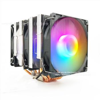 Cooler CPU cu design dual-tower, 6 țevi de transfer termic, rulment hidraulic, sincronizare RGB 5V, interfață USB 4