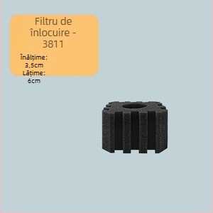 Pompa de oxigen pentru acvariu cu cutie de filtrare încorporată, din plastic, potrivită pentru pești de apă dulce și sărată