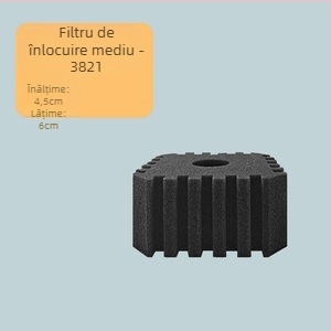 Pompa de oxigen pentru acvariu cu cutie de filtrare încorporată, din plastic, potrivită pentru pești de apă dulce și sărată