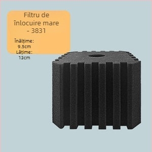 Pompa de oxigen pentru acvariu cu cutie de filtrare încorporată, din plastic, potrivită pentru pești de apă dulce și sărată