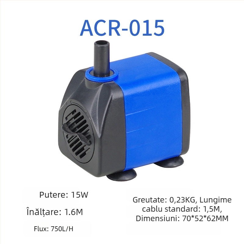 Pompa submersibilă pentru acvariu | orizontală, cu treaptă unică, pentru pomparea apei și oxigenare | Brand Chuangrui, greutate 20 kg