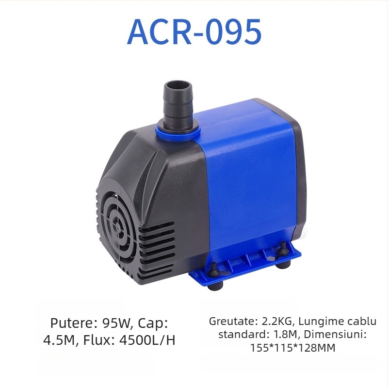 Pompa submersibilă pentru acvariu | orizontală, cu treaptă unică, pentru pomparea apei și oxigenare | Brand Chuangrui, greutate 20 kg