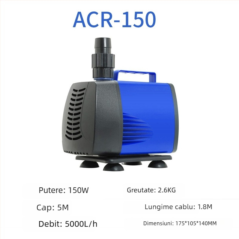 Pompa submersibilă pentru acvariu | orizontală, cu treaptă unică, pentru pomparea apei și oxigenare | Brand Chuangrui, greutate 20 kg