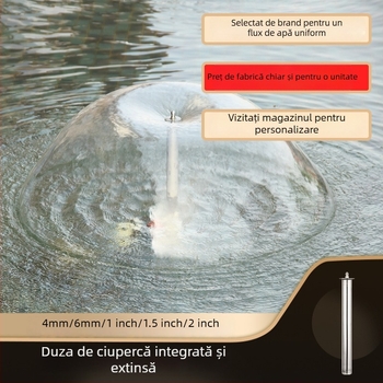 Duză din oțel inoxidabil, integrată, extensibilă, pentru fântână decorativă (Material: oțel inoxidabil; Utilizare: fântână de peisaj acvatic; Brand: Davis)