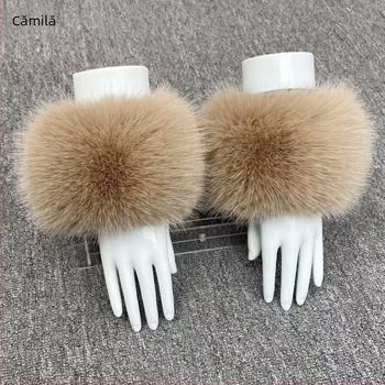 Manșete pentru încheieturi din blană artificială, stil coreean, unisex, pentru iarnă/toamnă, brand Yimo, adulți