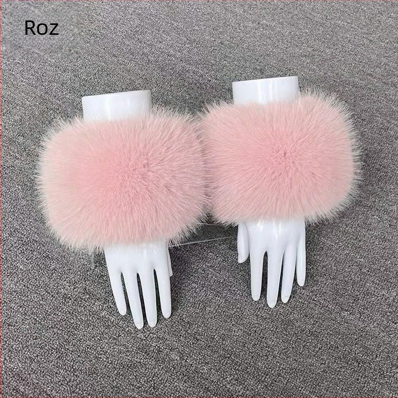 Manșete pentru încheieturi din blană artificială, stil coreean, unisex, pentru iarnă/toamnă, brand Yimo, adulți