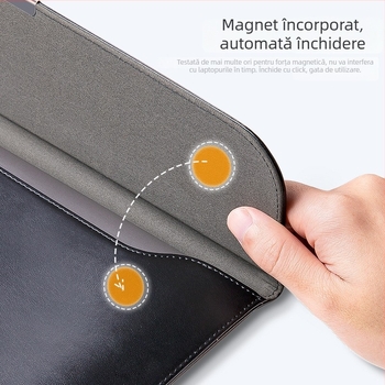 Husă interioară pentru MacBook Pro/Air, piele PU, stil plic
