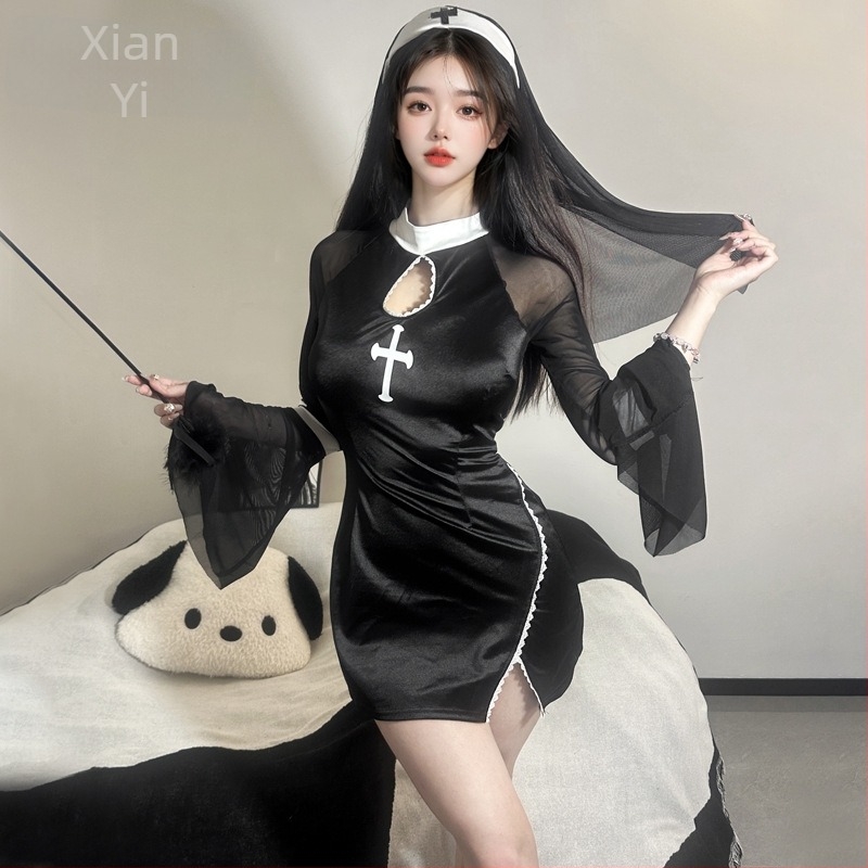 Rochie cosplay vampir gotic pentru femei, poliester, 18-24 ani, primăvara 2025, pentru roluri în jocuri/animație