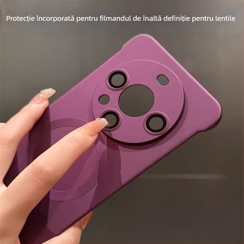 Carcasă pentru telefon Huawei P80Pro+ fără ramă, magnetică, finisaj mat, husă PC pentru Mate60Pro – rezistentă la șocuri, anti cadere, prindere magnetică