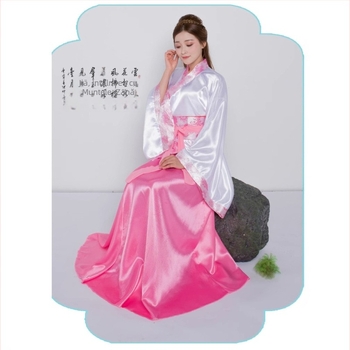 Costum Hanfu de dans pentru bărbați: Zână Qu'e cu fustă ru pentru operă sau reprezentație scenică, poliester ≥95%