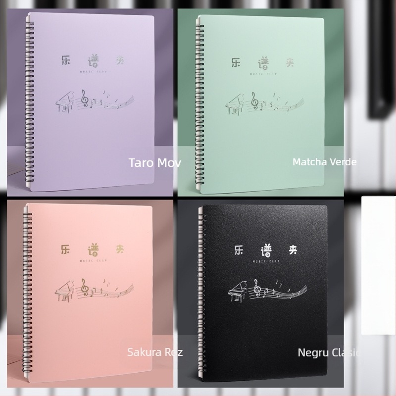 Mapă pentru partituri A4, material PP, pentru partituri pe foi detașabile