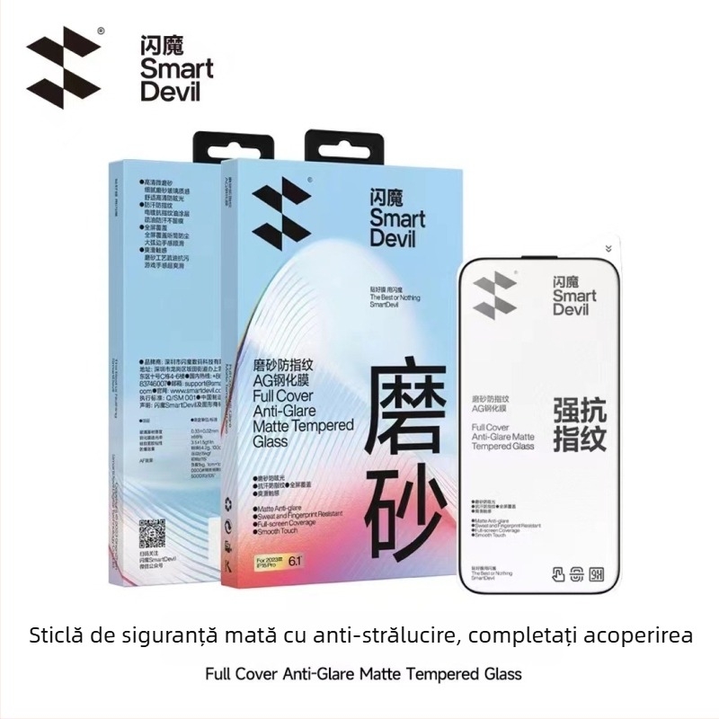 Protecție ecran din sticlă temperată pentru seria iPhone 17, acoperire completă, anti-peep, anti-blue light, antibacterian