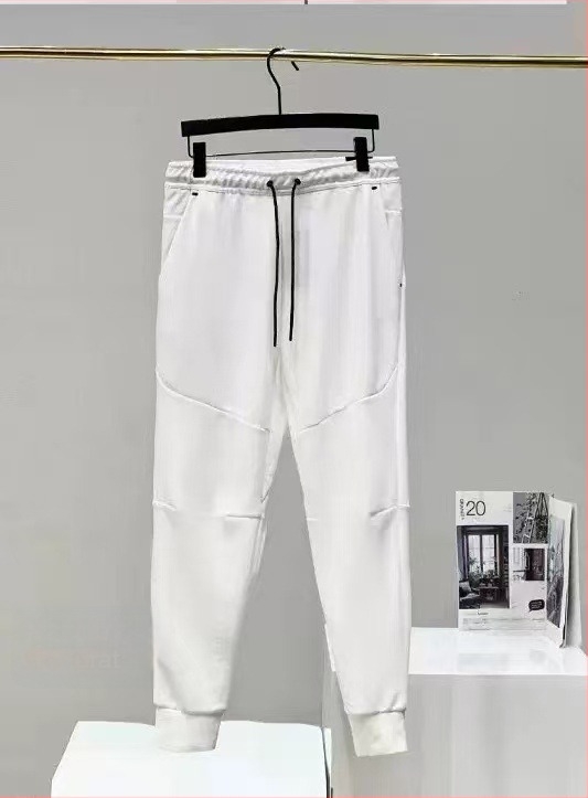 Pantaloni trening bărbați din bumbac, croială conică, pentru sport și antrenament, țesătură 350 g/m², toamnă