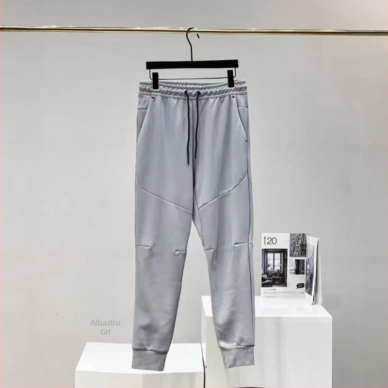 Pantaloni trening bărbați din bumbac, croială conică, pentru sport și antrenament, țesătură 350 g/m², toamnă