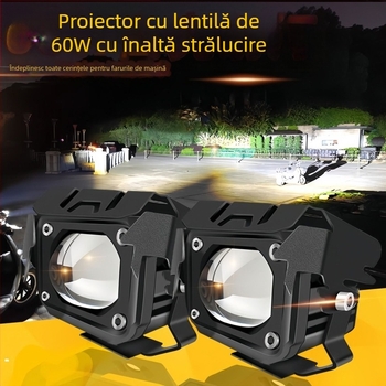 Proiector LED pentru motocicletă cu laser, anti-ceață, montaj extern