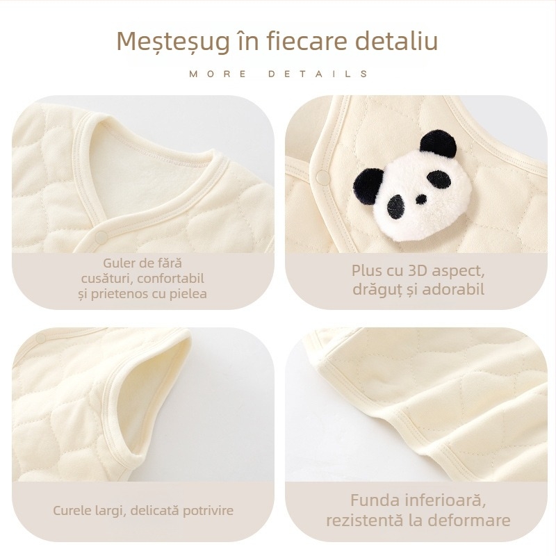 Vesta pentru copii, bumbac 95%, stil simplu, pentru vârsta 1–3 ani, Primăvara 2025.