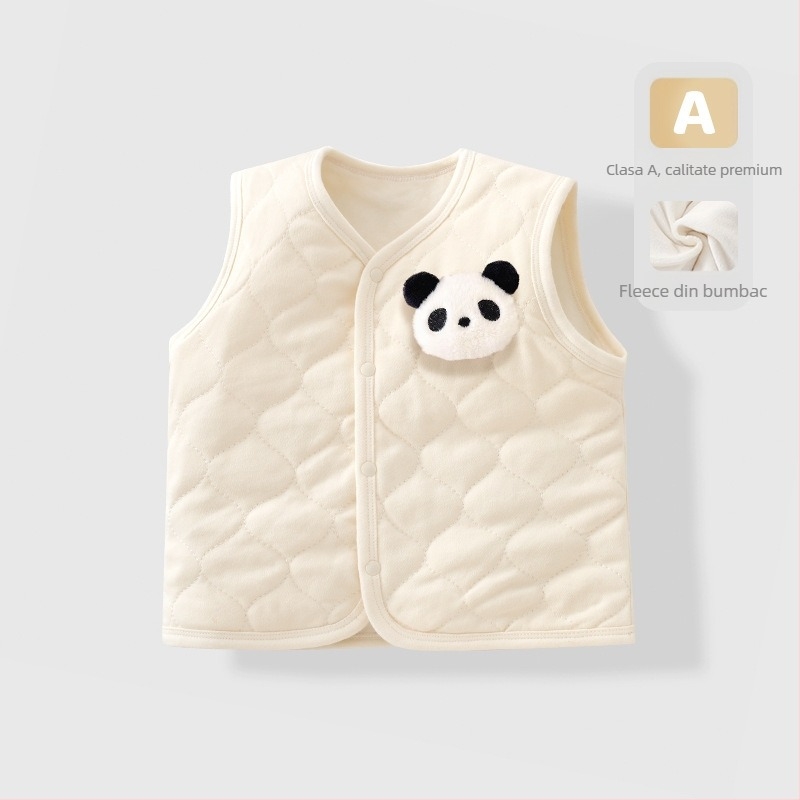 Vesta pentru copii, bumbac 95%, stil simplu, pentru vârsta 1–3 ani, Primăvara 2025.