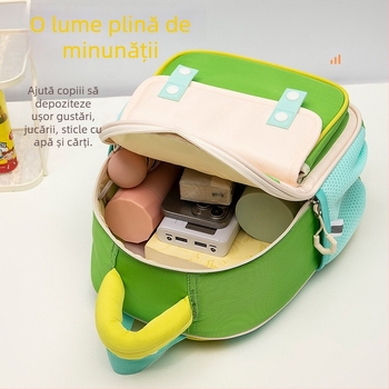 Rucsac pentru copii din poliester, ultraușor, respirabil, impermeabil, cu bretele de umăr curbate