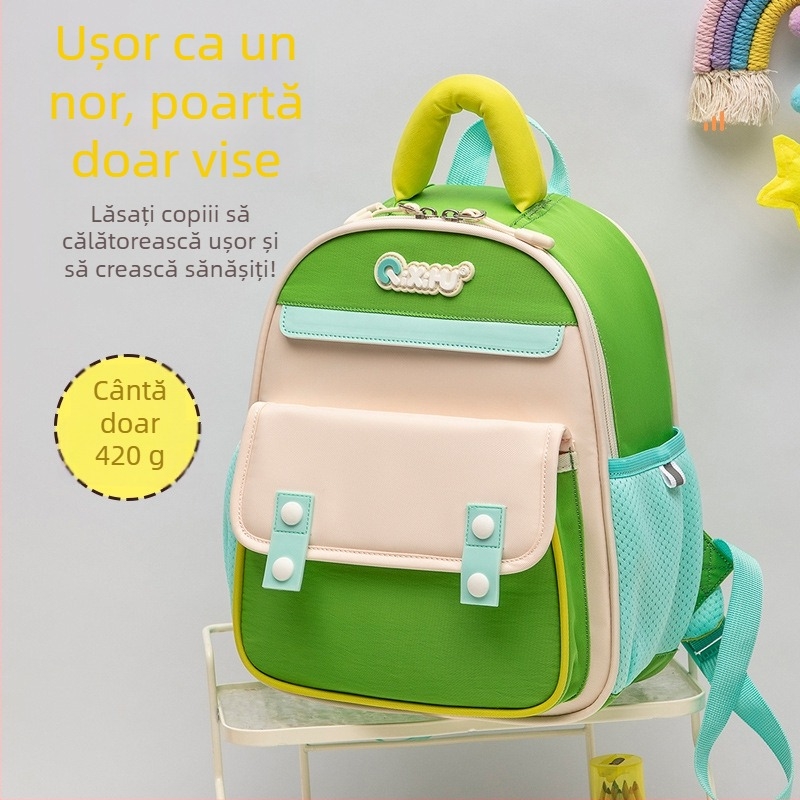 Rucsac pentru copii din poliester, ultraușor, respirabil, impermeabil, cu bretele de umăr curbate
