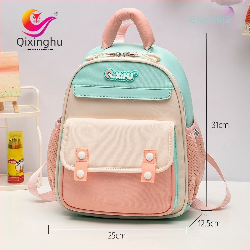 Rucsac pentru copii din poliester, ultraușor, respirabil, impermeabil, cu bretele de umăr curbate