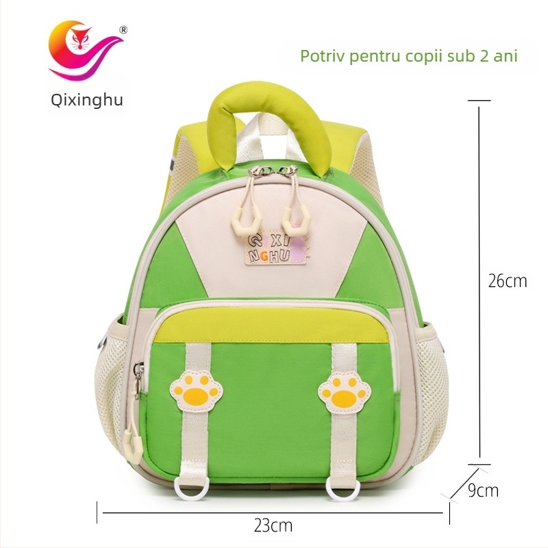 Rucsac pentru copii din poliester, ultraușor, respirabil, impermeabil, cu bretele de umăr curbate