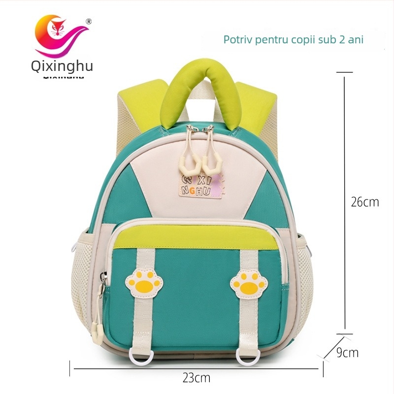 Rucsac pentru copii din poliester, ultraușor, respirabil, impermeabil, cu bretele de umăr curbate