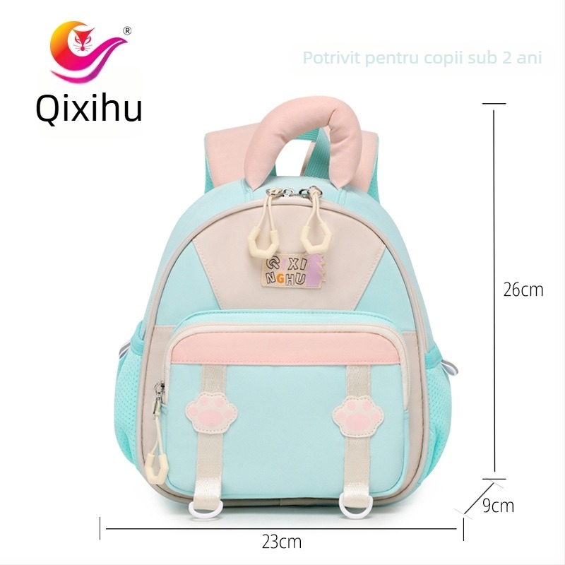 Rucsac pentru copii din poliester, ultraușor, respirabil, impermeabil, cu bretele de umăr curbate