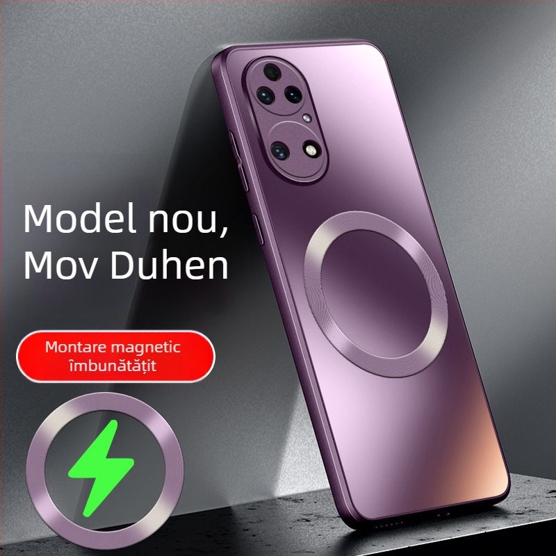 Husă pentru Huawei P50 – finisaj mat, material PC, MagSafe magnet, anti-cadere