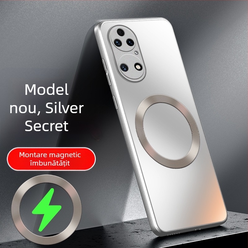 Husă pentru Huawei P50 – finisaj mat, material PC, MagSafe magnet, anti-cadere