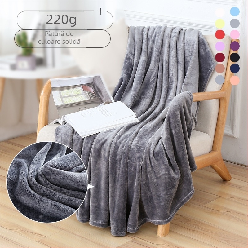 Pătură din flanel, poliester, greutate 500–800 g, potrivită pentru toate anotimpurile, stil modern minimalist