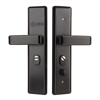 Încuietoare de ușă tip mortise pentru intrare, mâner din oțel inoxidabil, cilindru din cupru clasă C, set de trei piese, cu cheie