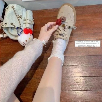 Pantofi sport casual pentru femei cu șireturi, din nubuk de vită, stil zilnic (profil scăzut, talpă din cauciuc, rezistenți la uzură)