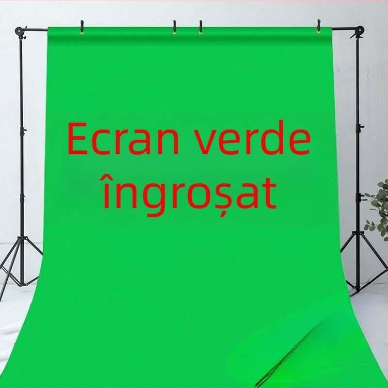 Pânză pentru ecran verde, cu suport, fundal verde profesional, gros, pentru streaming live