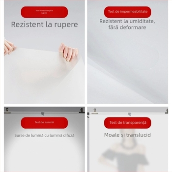 Fundal de studio din pânză, cu ecran de lumină moale, rezistent la cute și suport, material: hârtie cu acid sulfuric