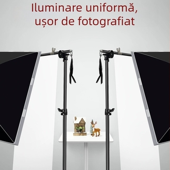 Fundal de studio din pânză, cu ecran de lumină moale, rezistent la cute și suport, material: hârtie cu acid sulfuric