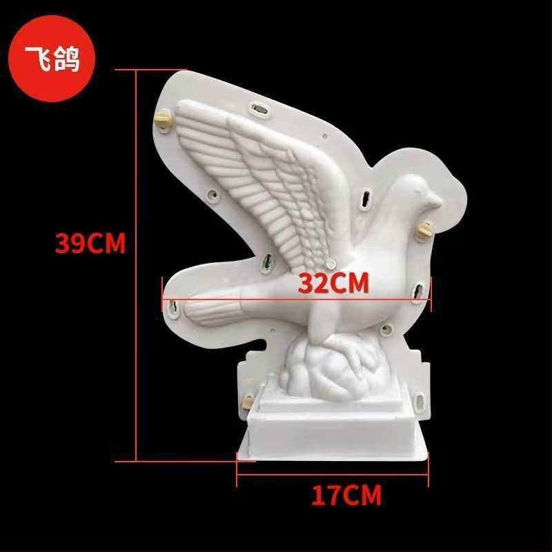 Moldă decorativă din ciment — Coloană romană europeană, porumbel, lei masculi și femele, glob pentru balustrada balconului