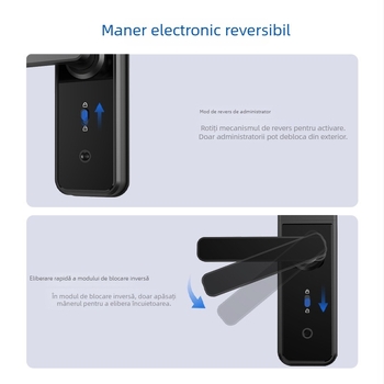 GM1 Lacăt Inteligent cu Amprentă și WiFi pentru Ușa din Lemn, PIN și Deblocare de la Distanță