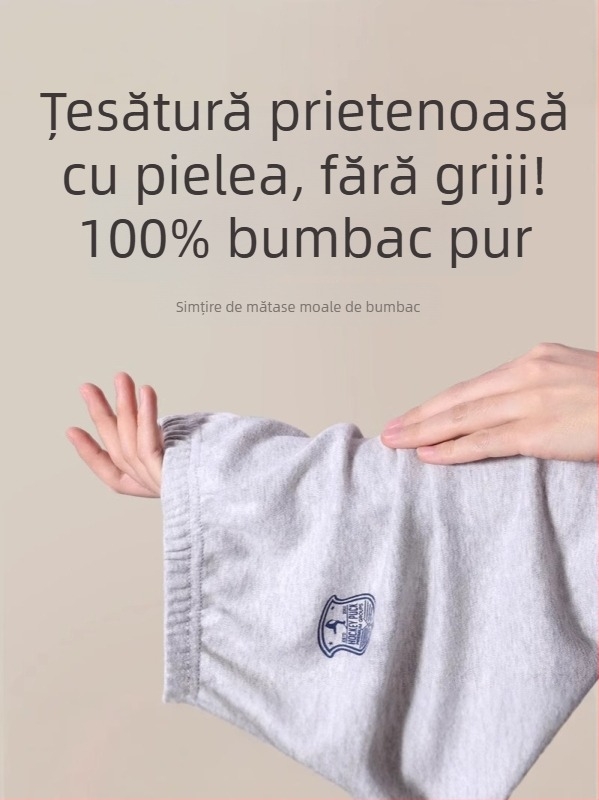 Pantaloni lungi de bumbac pentru copii, toamnă-iarna, 100% bumbac, talie medie, vârstă 3–8 ani