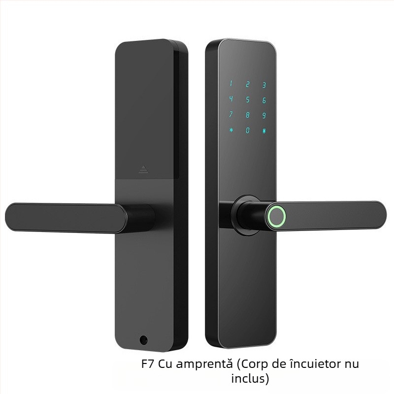 Încuietoare inteligentă – Model F7P; stocare amprente 100; timp de scanare 0,1 s; rată de acceptare falsă <0,1%; viață > 500.000 cicluri