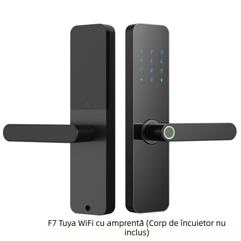 Încuietoare inteligentă – Model F7P; stocare amprente 100; timp de scanare 0,1 s; rată de acceptare falsă <0,1%; viață > 500.000 cicluri